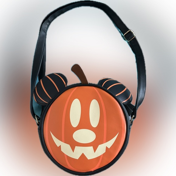 Bioworld Handbags - Disney Mickey Pumpkin Glow in the Dark Crossbody Purse Halloween